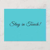 Carte D'accompagnement Simple Turquoise Nous avons déplacé le changement  (Dos)