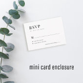 Carte D'accompagnement Simple typographie élégant mariage minimal RSVP