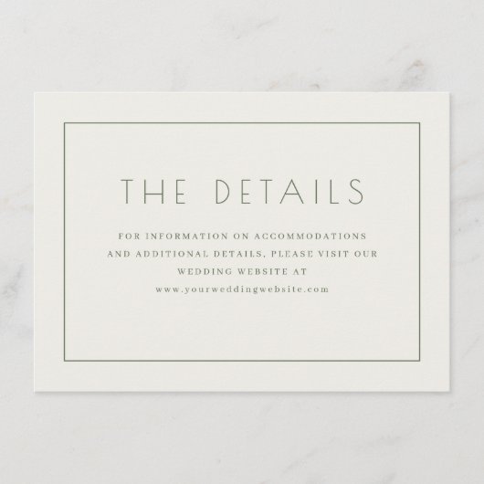 Carte D'accompagnement Simple White Text Box (Devant)