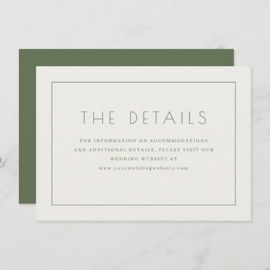 Carte D'accompagnement Simple White Text Box (Devant / Derrière)