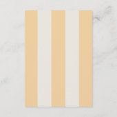 Carte D'accompagnement Simple Yellow Cabana Stripes Wedding Details (Dos)