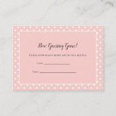 Carte D'accompagnement Simplement Cute Rose Bow Devinant Comte Douche Jeu (Devant)