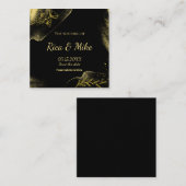 Carte D'accompagnement Simplement or noir moderne Enregistrer la date (Devant / Derrière)