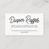 Carte D'accompagnement Simples Baby showers Jouer Raffle de couche (Devant)