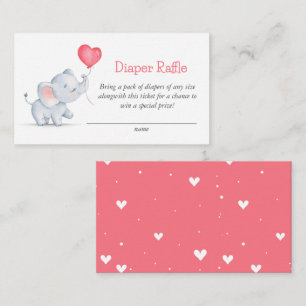 Carte D'accompagnement Simples couches éléphant et coeur