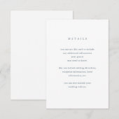 Carte D'accompagnement Simplicité de l'eucalyptus | Détails du client mar (Devant / Derrière)