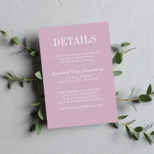 Carte D'accompagnement Simplicité Florale 2 Mariage Minimaliste Wisteria