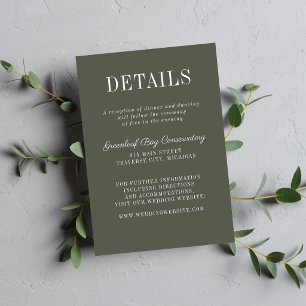 Carte D'accompagnement Simplicité Florale 2 Rosemary Mariage Minimaliste