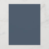 Carte D'accompagnement Simplicité moderne Marine Blue Détails Mariage (Dos)