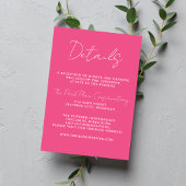 Carte D'accompagnement Simplicité réelle 3 Script Mariage de carnation mi