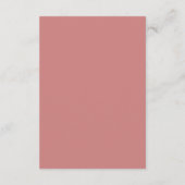Carte D'accompagnement Simplicité réelle 3 Script Rose duvet minimal (Dos)