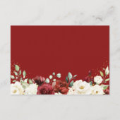 Carte D'accompagnement Simply Beautiful Red Ivory Floral Détails sur le M (Dos)