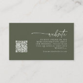 Carte D'accompagnement Simply Chic Mariage Website Moss Green ID1046 (Devant)