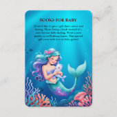 Carte D'accompagnement Sirène bleue sous le Baby shower marin (Devant)