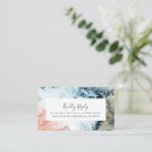 Carte D'accompagnement Site Abstrait du Mariage d'aquarelle céleste RSVP (Debout devant)