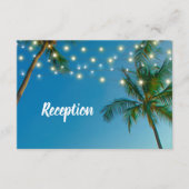 Carte D'accompagnement Site Beach String Lights Palms Ombre Réception (Devant)