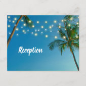 Carte D'accompagnement Site Beach String Lights Palms Ombre Réception (Devant)