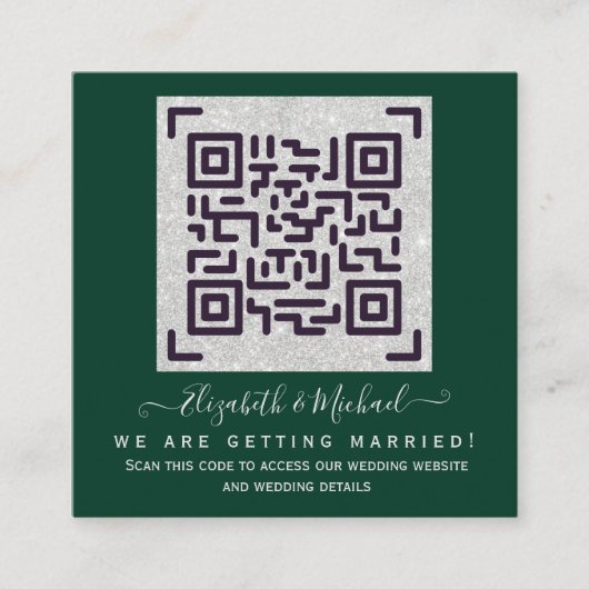Carte D'accompagnement Site de code QR de budget RSVP détails de mariage  (Devant)