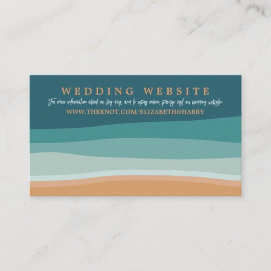 Carte D'accompagnement Site de mariage Abstrait Ocean Beach (Devant)