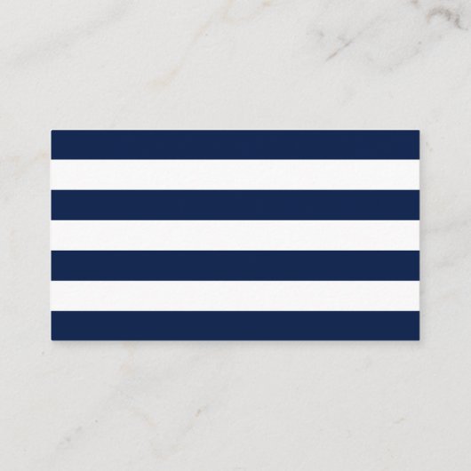 Carte D'accompagnement Site de Mariage bleu et blanc de Modern Chic Navy (Dos)