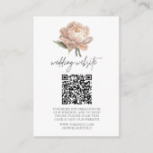 Carte D'accompagnement Site de mariage de jardin | RSVP QR Code photo (Devant)