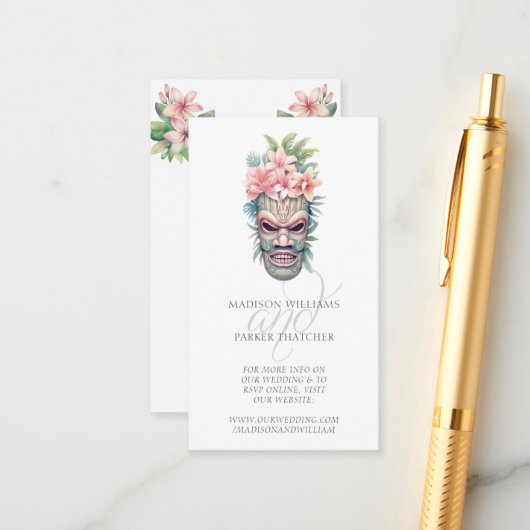 Carte D'accompagnement Site de mariage de plage QR Code (Devant/Arrière en situation)