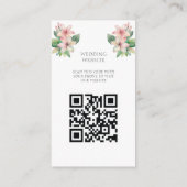Carte D'accompagnement Site de mariage de plage QR Code (Dos)