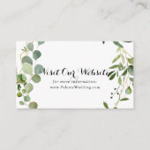 Carte D'accompagnement Site de Mariage Feuille vert tropical (Devant)