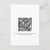 Carte D'accompagnement Site de Mariage Floral Violet Code QR (Dos)