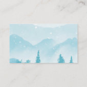 Carte D'accompagnement Site de mariage hivernal QR Code Budget RSVP (Dos)