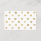 Carte D'accompagnement Site de Mariage moderne White & Gold Pois (Dos)