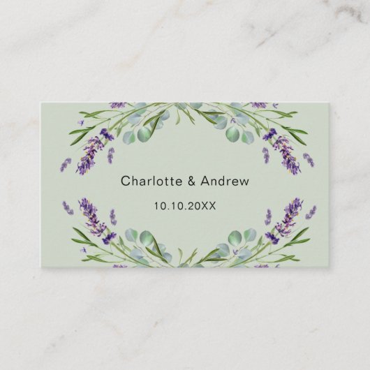 Carte D'accompagnement Site de réponse du mariage Lavender code QR RSVP (Devant)