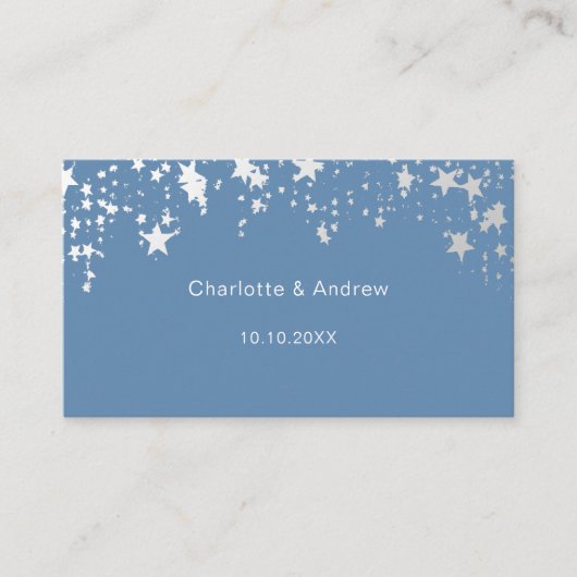 Carte D'accompagnement Site de réponse mariage bleu Dusty Code QR RSVP (Devant)