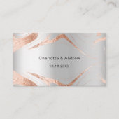 Carte D'accompagnement Site de réponse mariage rose Silver Code QR RSVP (Devant)