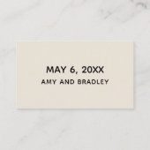 Carte D'accompagnement Site décontracté du Mariage de la crème manuscrite (Dos)