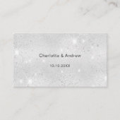 Carte D'accompagnement Site du mariage de parties scintillant Silver RSVP (Devant)