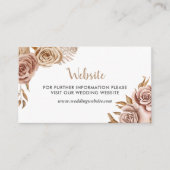 Carte D'accompagnement Site du Mariage des fleurs Roses de Boho Watercolo (Devant)