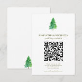 Carte D'accompagnement Site du Mariage Floral Forêt Qr (Devant / Derrière)