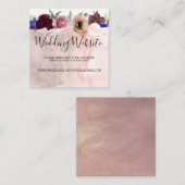 Carte D'accompagnement Site du Mariage Floral Radiant Bloom (Devant / Derrière)