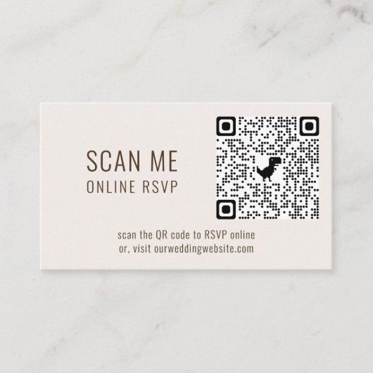 Carte D'accompagnement Site en ligne RSVP QR Code Woodsy Mariage de autom (Devant)