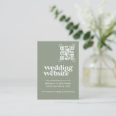 Carte D'accompagnement Site Internet de Mariage | Scan Code QR Photo (Debout devant)