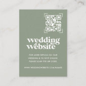 Carte D'accompagnement Site Internet de Mariage | Scan Code QR Photo (Devant)