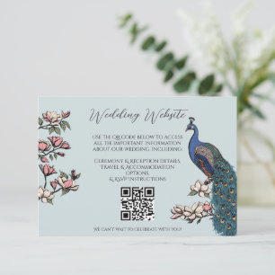 Carte D'accompagnement Site internet d'oiseaux modernes Code QR