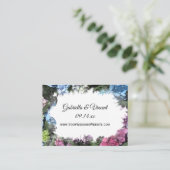 Carte D'accompagnement Site Internet du Mariage de cadres Hydrangea (Debout devant)