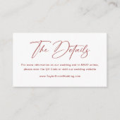 Carte D'accompagnement Site internet du Mariage de Noël de Bourgogne et B (Devant)