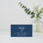 Carte D'accompagnement Site Internet Mariage RSVP Classy Moderne (Debout devant)