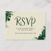 Carte D'accompagnement Site Mariage à thème moderne Tropical RSVP (Devant)