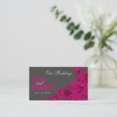 Carte D'accompagnement Site Mariage Aztec Paisley - fuschia (Debout devant)