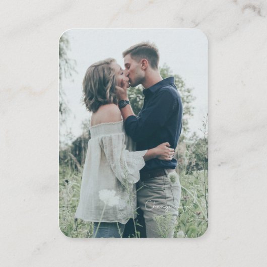 Carte D'accompagnement Site Mariage bleu marine QR Code Photo RSVP (Dos)