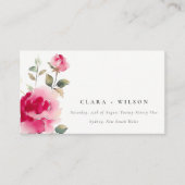 Carte D'accompagnement Site Mariage Boho Red Rose Flowers (Devant)